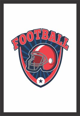 Quadro sem Vidro 22x32cm Preto - Football