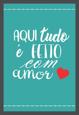 Quadro sem Vidro 22x32cm Preto - Feito Com Amor