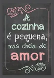Quadro sem Vidro 22x32cm Preto - Cheia de Amor