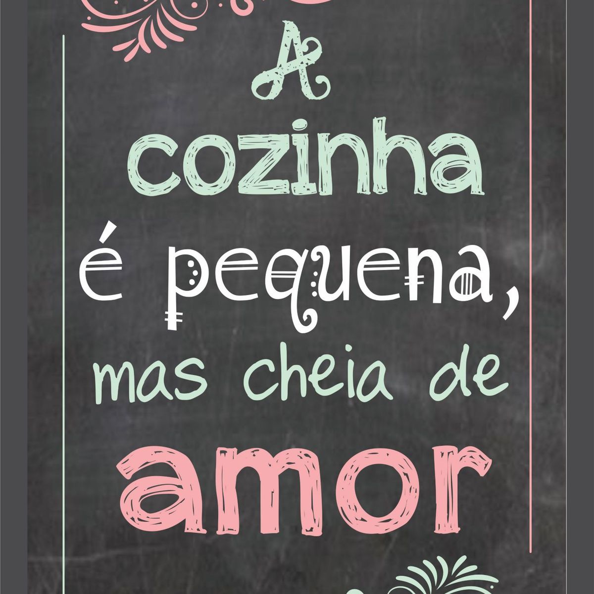 Quadro sem Vidro 22x32cm Preto - Cheia de Amor, marca Kapos - Foto Principal