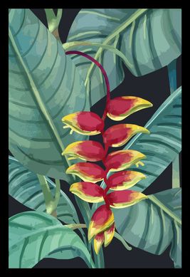 Quadro sem Vidro 22x32cm Preto - Folhagem