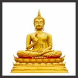 Quadro sem Vidro 33x43cm Preto - Buda