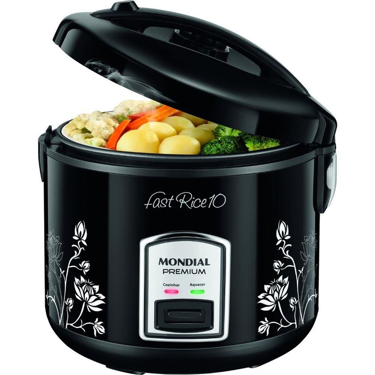 Panela Elétrica de Arroz Fast Rice 10 127V Preto, marca Mondial - Foto 2