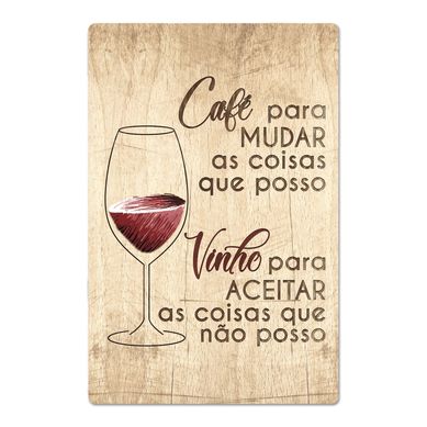 Quadro Placa Decorativa-Caf Para...