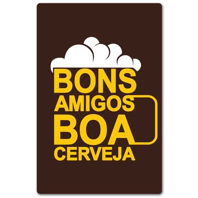 Quadro Placa Decorativa - Bons Amigos