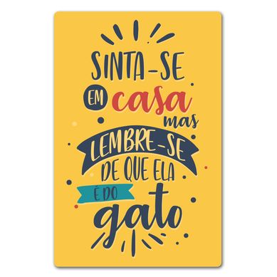 Quadro Placa Decorativa - Casa do Gato