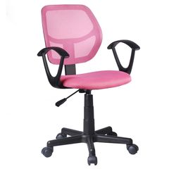Cadeira de Escritorio tela Mesh Rosa e Preta Just Home Collection