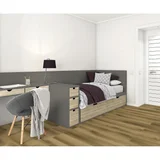 Piso Vinilico Lvt Cola Oliveira Bege 2mm 19x123 Cx4.72m²  Vinilforte