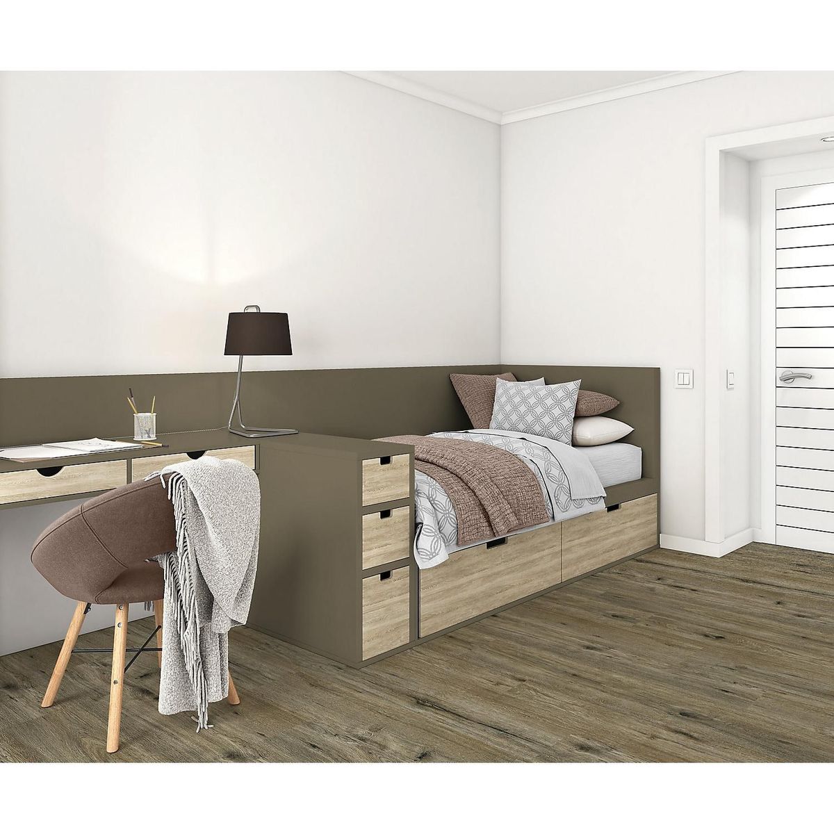 Piso Vinilico Hd Nogueira 19x123cm Caixa 4,72m² VinilForte, marca Vinilforte - Foto Principal