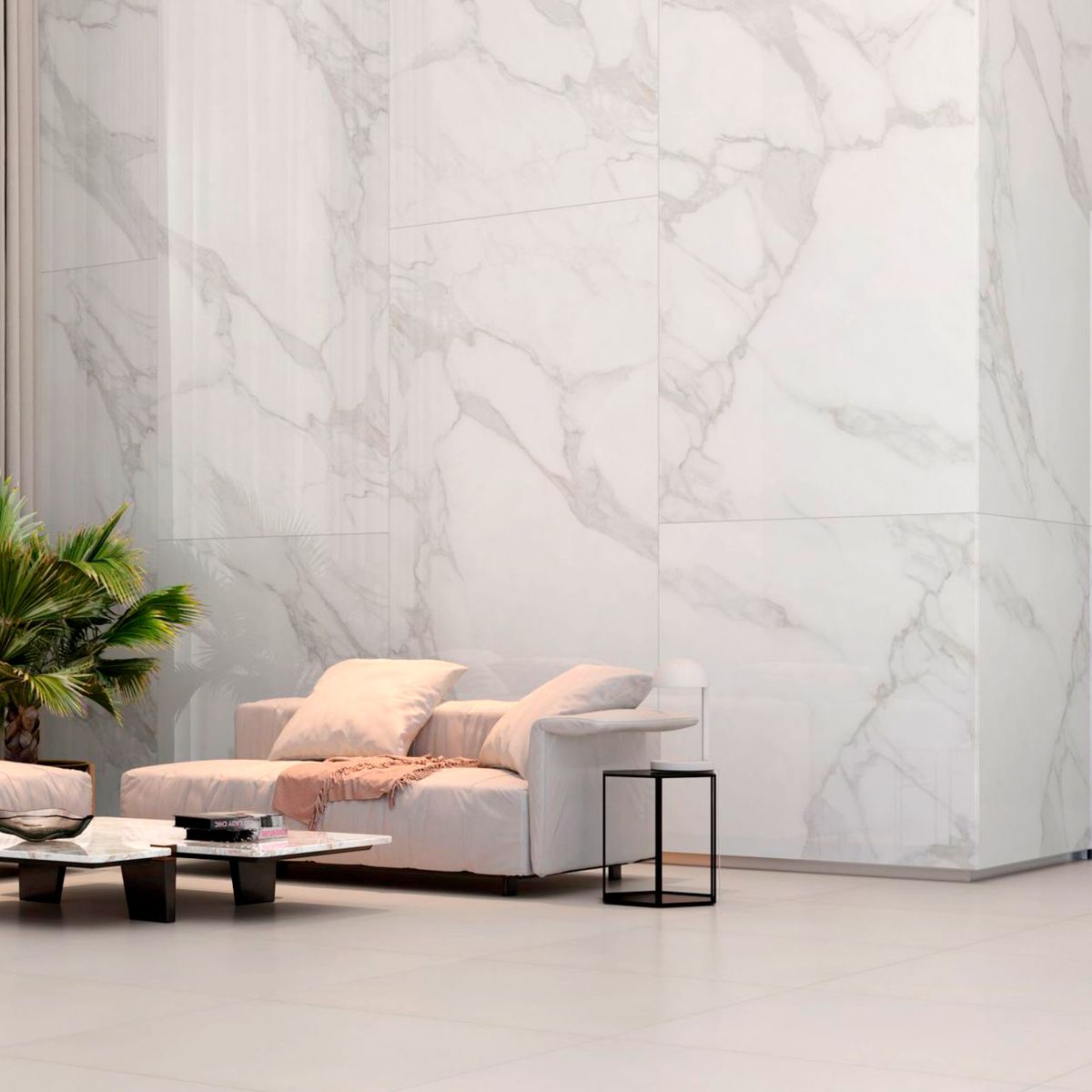 Porcelanato Munari Branco Acetinado Cinza 120X120cm Caixa 1,44 Eliane, marca Eliane - Foto Principal