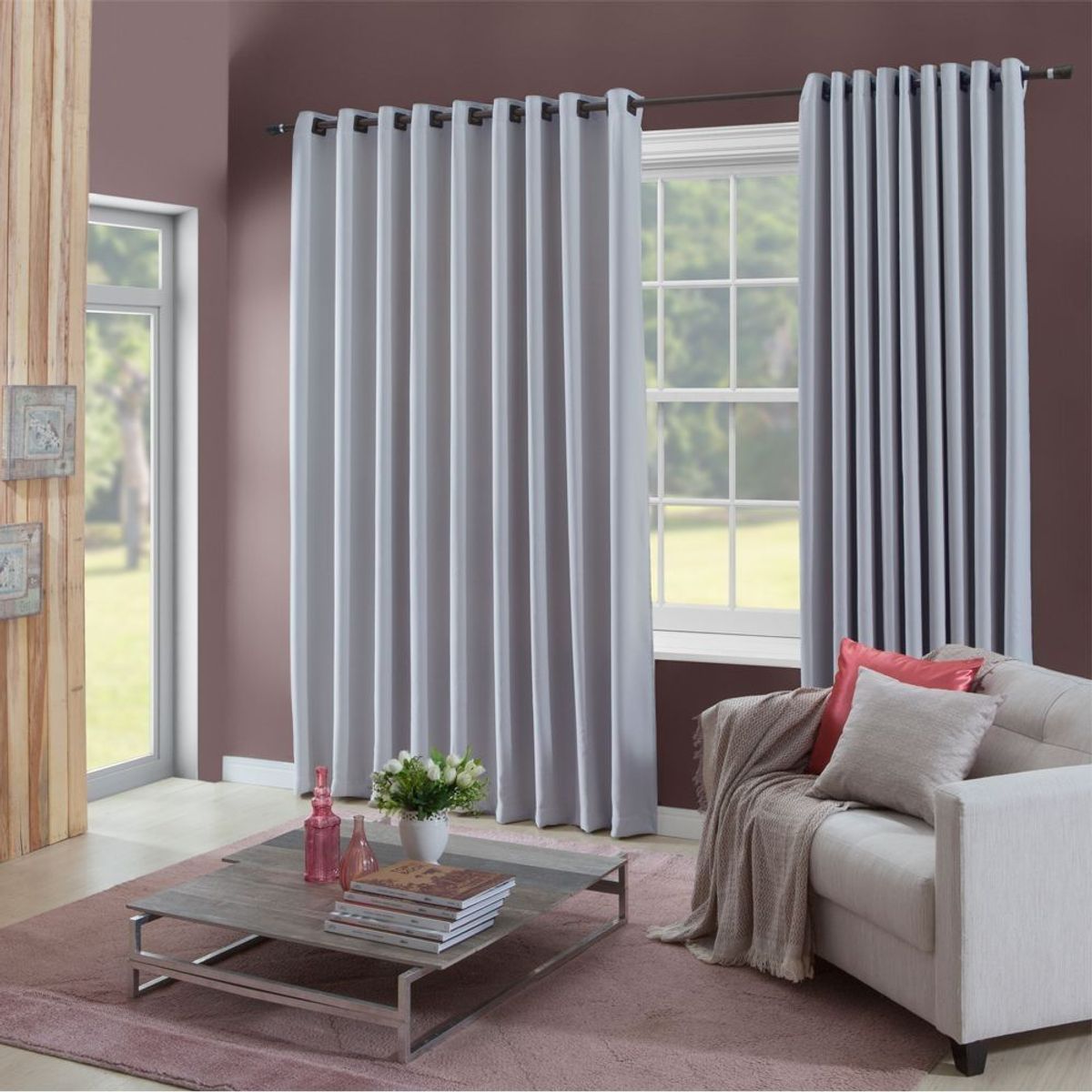 Cortina 250x380cm Corta Luz Kripton Gelo Branyl, marca Branyl - Foto Principal