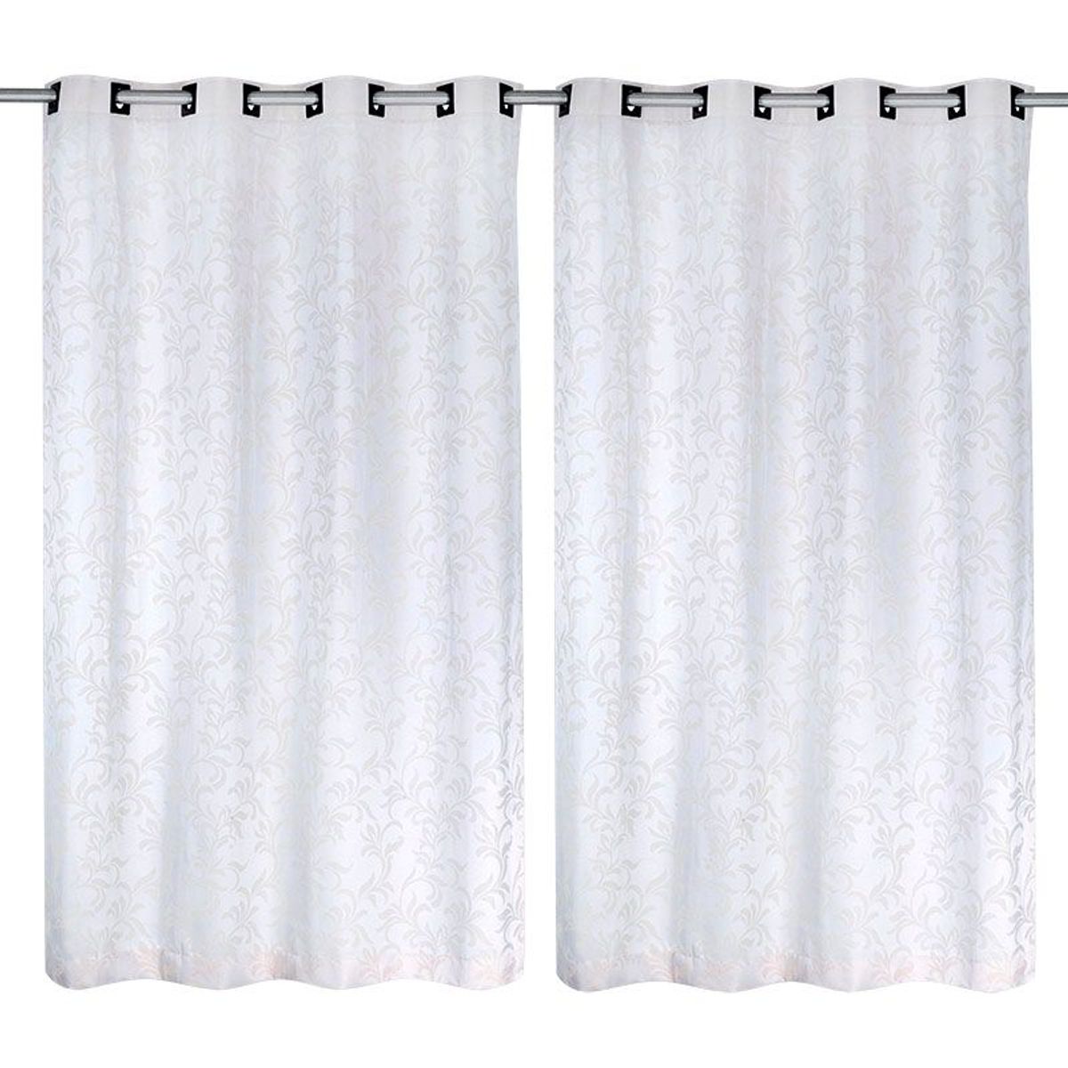 Cortina 180x260cm Jacquard Floryl Marfim Branyl, marca Branyl - Foto Principal