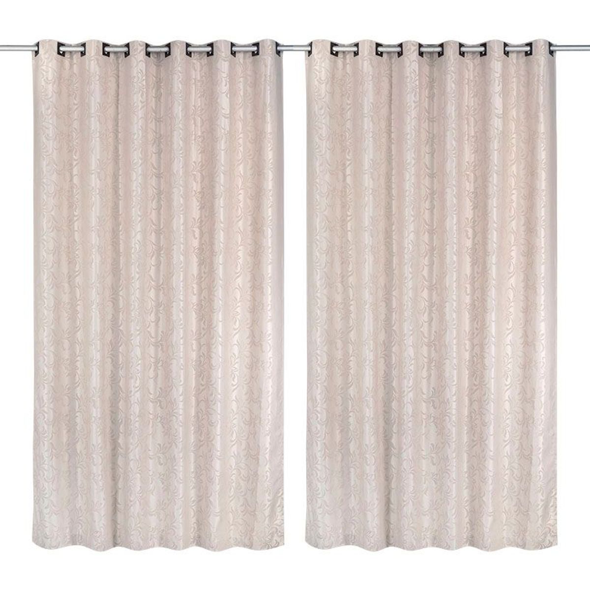 Cortina 250x380cm Jacquard Floryl Bege Branyl, marca Branyl - Foto Principal