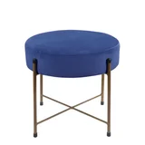 Puff Redondo Azul Just Home Collection