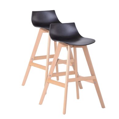 Kit com 2 Cadeiras Barra Oquinn Just Home Collection Preto