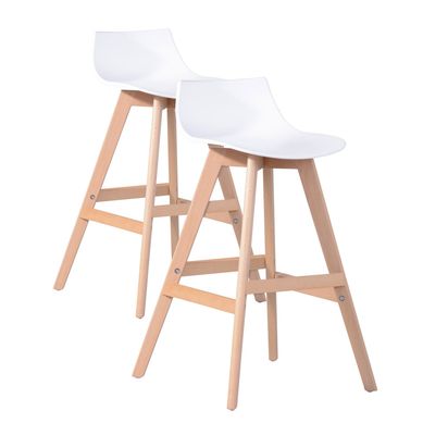 Kit com 2 Cadeiras Barra Oquinn Just Home Collection Branco