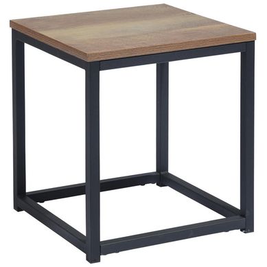 Mesa Lateral Quadrada Dark Wood