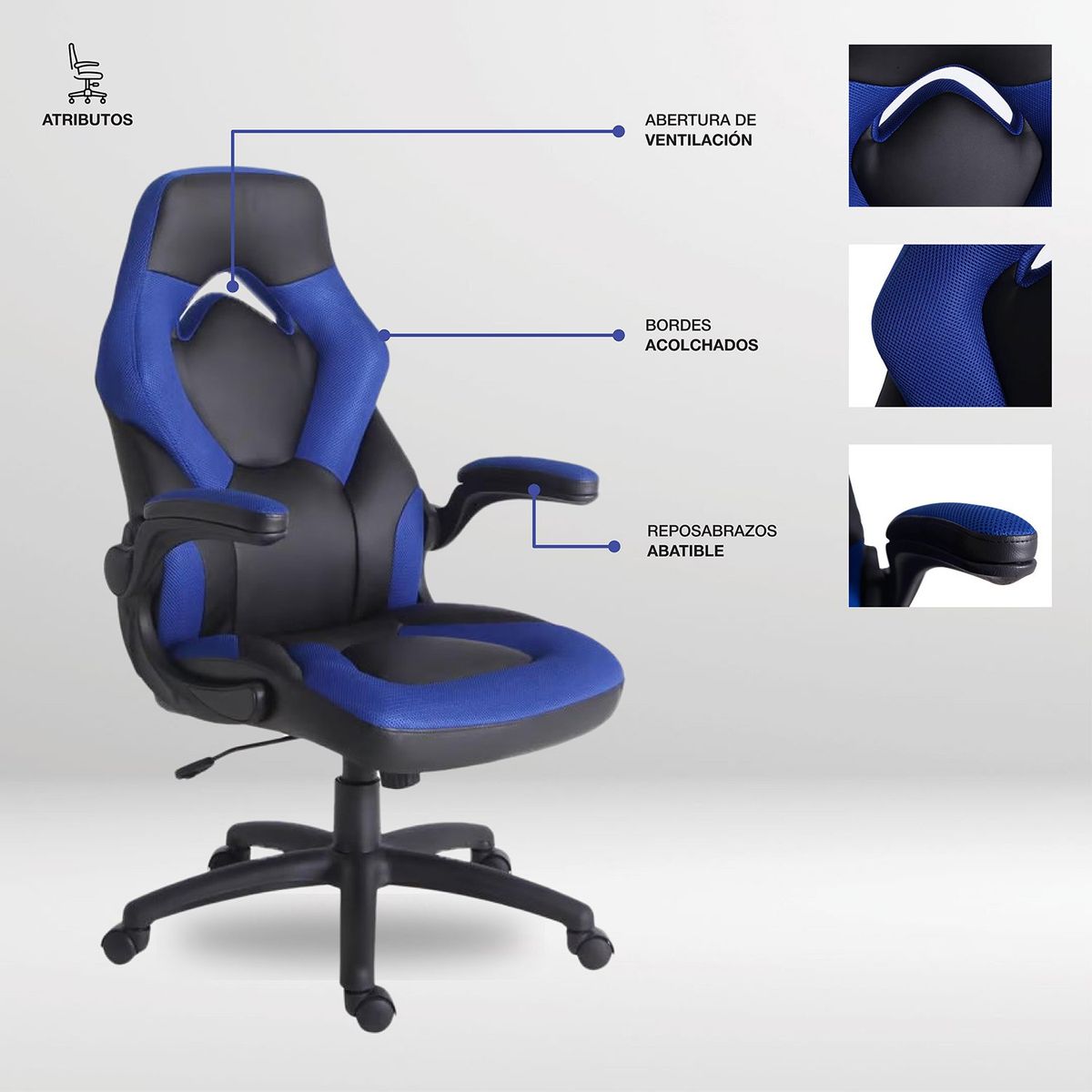 Cadeira Gamer Just Home Collection, marca Just Home Collection - Foto 2