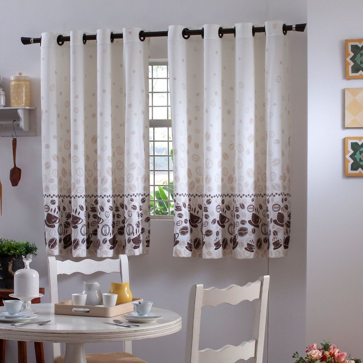 Cortina Cozinha 120x260cm Kitchen Cafe Branyl, marca Branyl - Foto 2