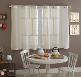 Cortina Cozinha 130x180cm Renda Mel Marfim Branyl