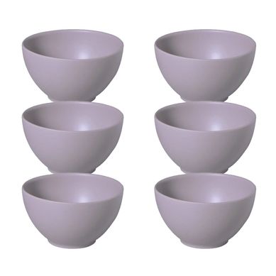 Kit 6 Bowl Coup Stoneware Mahogany 540ml Marrom