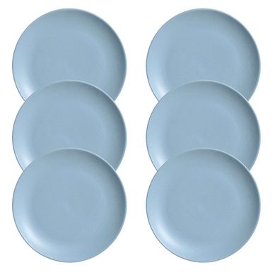 Kit 6 Pratos Sobremesa Coup Stoneware Fiordes Azul