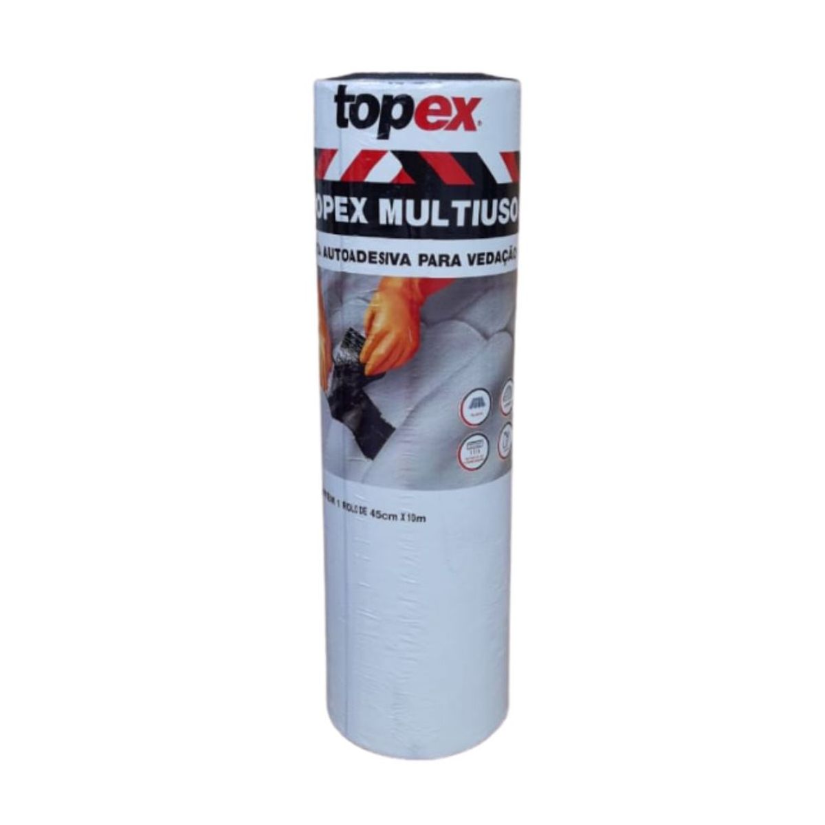 Fita Asfáltica Alumínio Multiuso Autoadesiva 45cmx10m Topex, marca Topex - Foto Principal