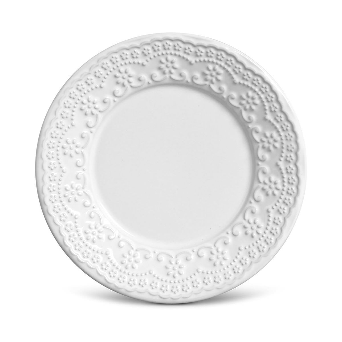 Prato Sobremesa Madeleine 20,5cm Branco Porto Brasil, marca Porto Brasil - Foto Principal