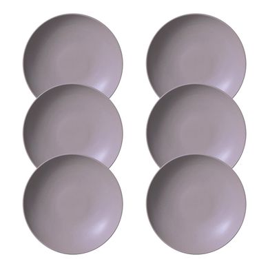 Kit 6 Pratos Fundo Coup Stoneware Mahogany Marrom