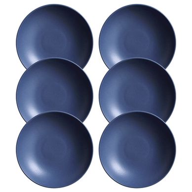 Kit 6 Pratos Fundo Coup Stoneware Boreal Azul