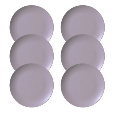 Kit 6 Pratos Raso Coup Stoneware Mahogany Marrom