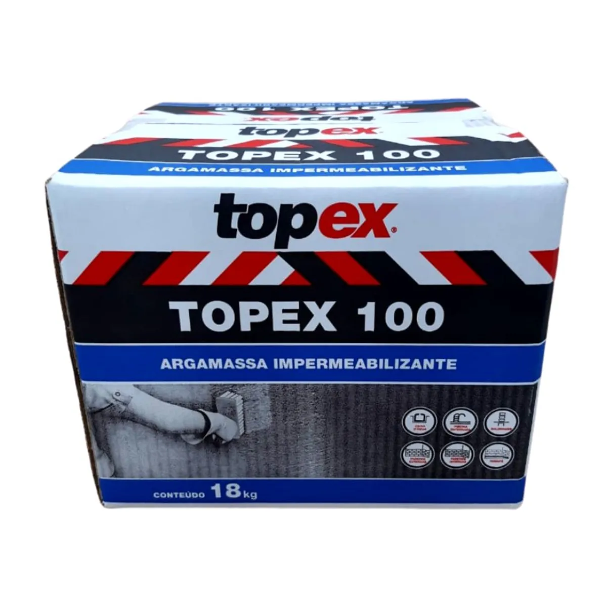 Argamassa Polimérica Semi Flexível 100 Caixa 18 kg Topex, marca Topex - Foto Principal