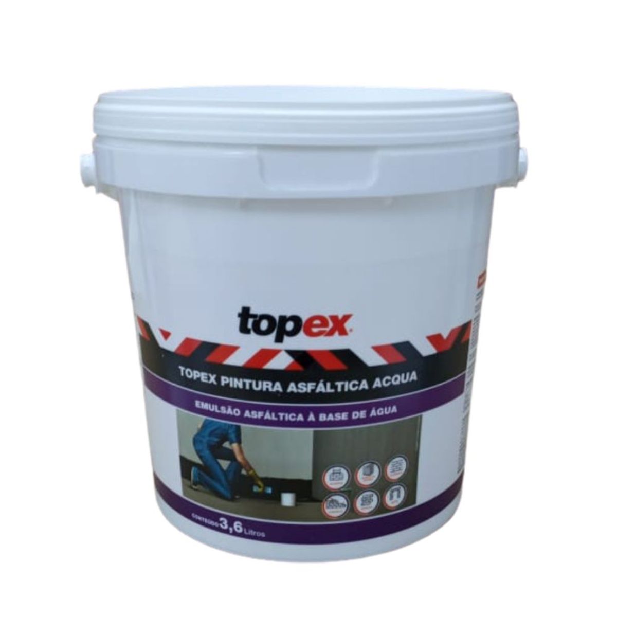 Pintura Asfáltica Acqua Galão 3,6 Litros Topex, marca Topex - Foto Principal
