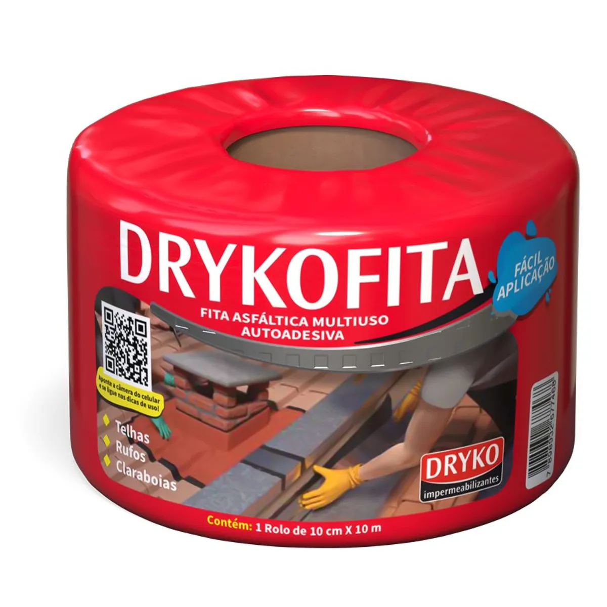 Fita Asfáltica Alumínio Multiuso Autoadesiva Drykofita 10cmx10m Dryko, marca Dryko - Foto Principal