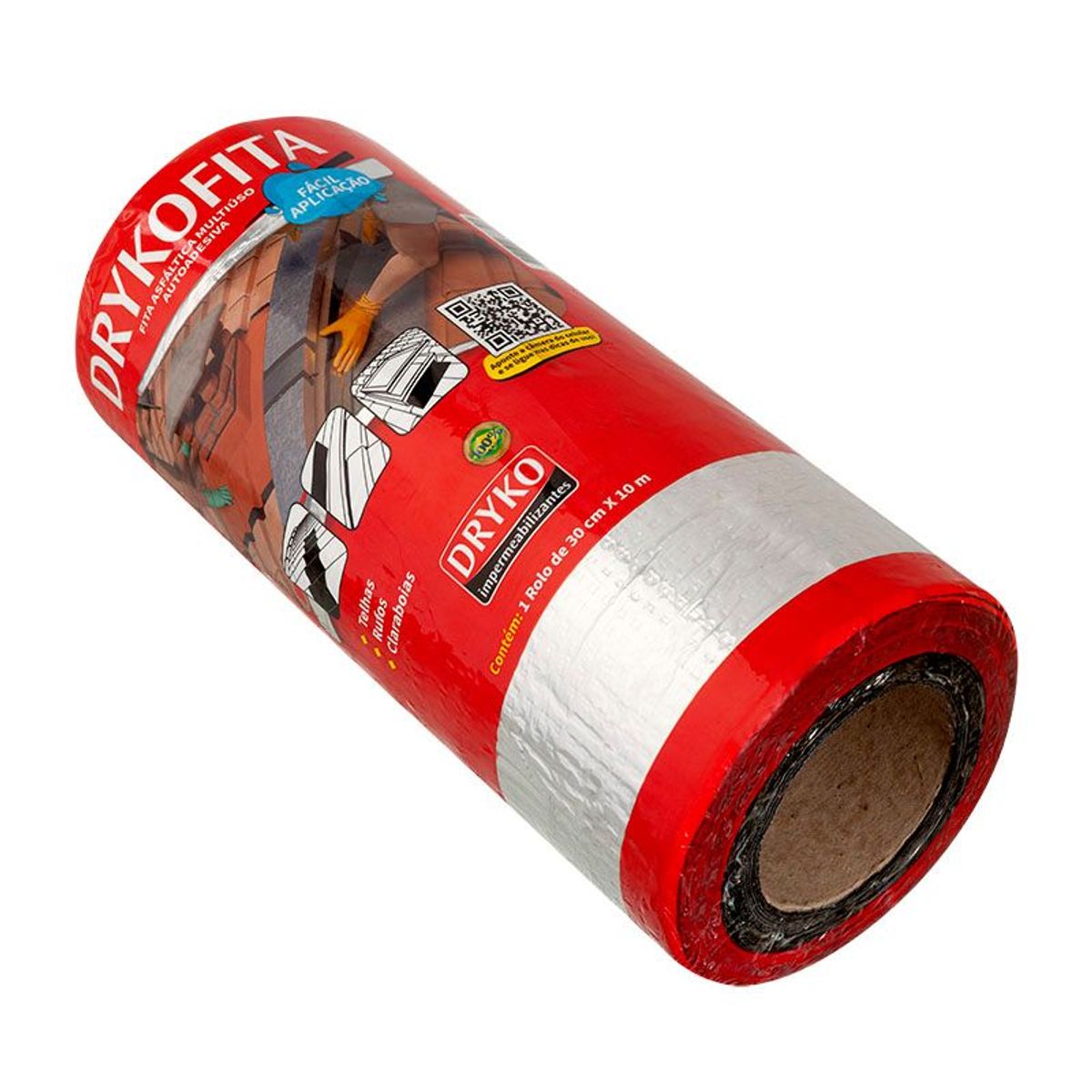 Fita Asfáltica Alumínio Multiuso Autoadesiva Drykofita 30cmx10m Dryko, marca Dryko - Foto 2