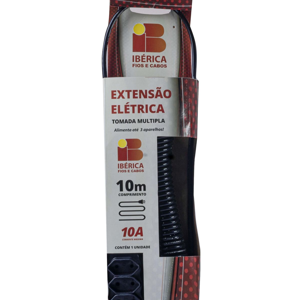 Extensão Multipla Cabo Pp 3x0,75cm 2 Metros 10 Amperes Iberica Fios e Cabos, marca Iberica Fios E Cabos - Foto Principal