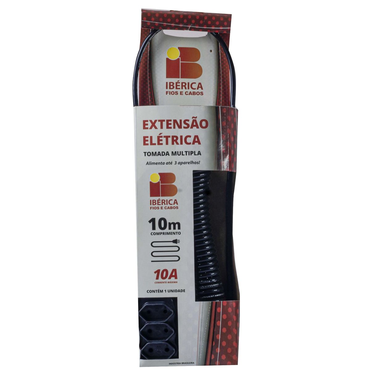 Extensão Multipla Cabo Pp 3x0,75cm 2 Metros 10 Amperes Iberica Fios e Cabos, marca Iberica Fios E Cabos - Foto Principal
