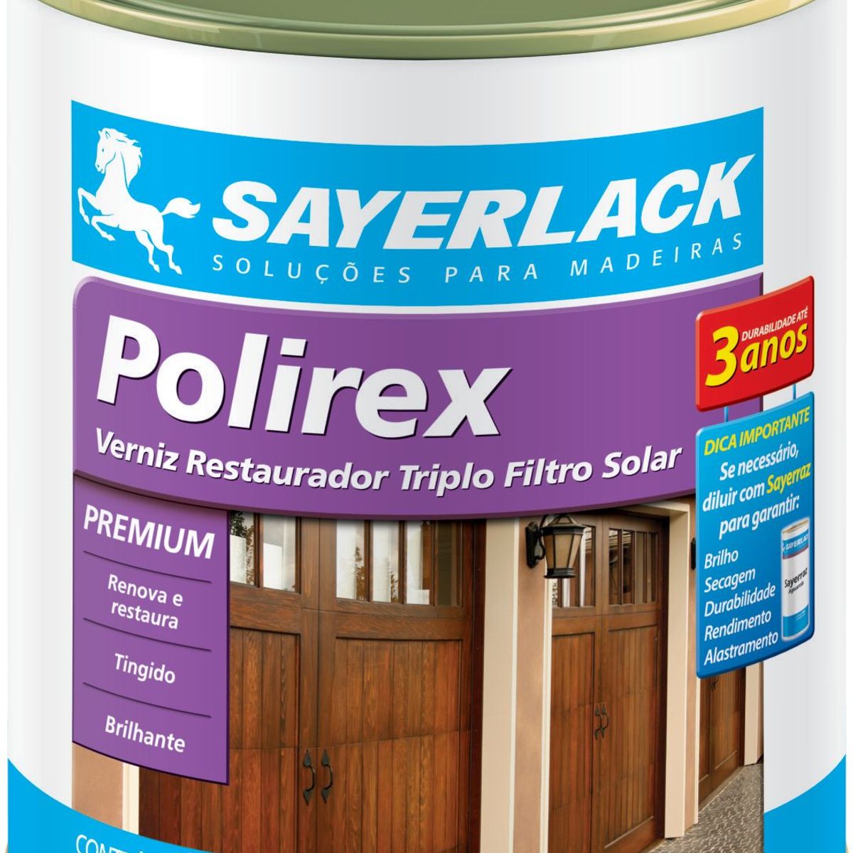 Verniz Restaurador Polirex Brilhante 0,9 Litros Mogno Sayerlack, marca Sayerlack - Foto Principal