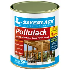 Verniz Marítimo Poliulack Acetinado 0,9L Transparente Sayerlack