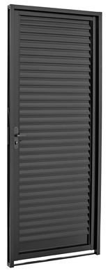 Porta Veneziana Ao Preto Direita 217x87x6,5cm Pratika