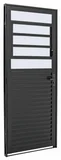 Porta Basculante Aço Preto Direita 217x87x6,5cm Pratika