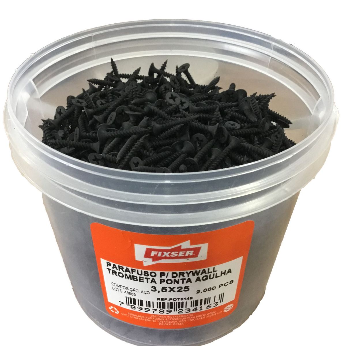 Parafuso Trombeta Ponta Agulha Para Drywall 3,5x25cm 2000 Peças, marca Fixser - Foto 2