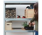 Estante de Metal e Madeira com 5 Prateleiras Cinza Rivet 180x120x50cm 1500kg Fisxer