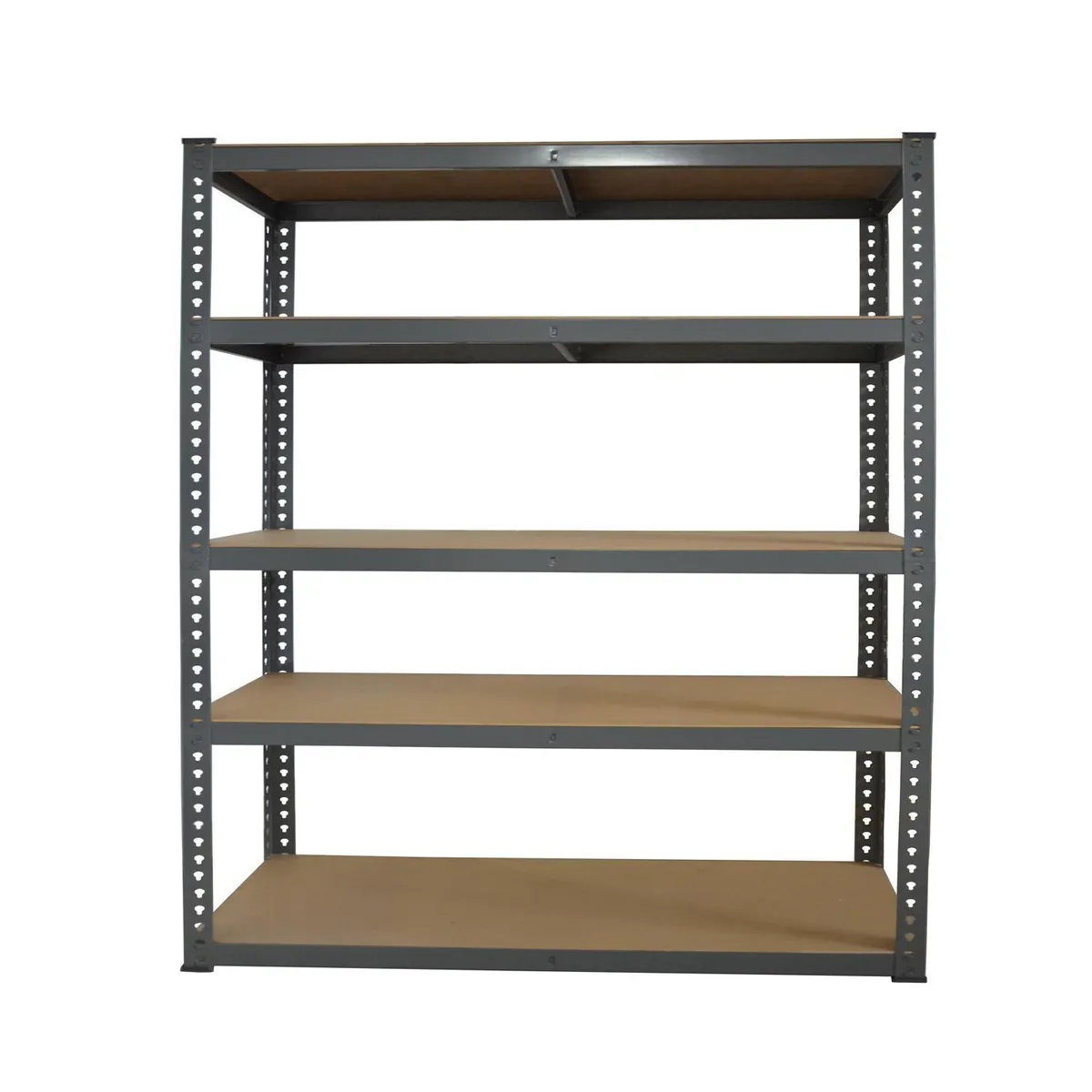 Estante de Metal e Madeira com 5 Prateleiras Preta Rivet 192x100x50cm 1500kg Fisxer, marca Fixser - Foto Principal
