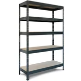 Estante de Metal com Madeira Revit 5 Prateleiras 176x120x50cm Fixser