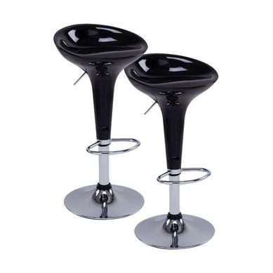Kit com 2 Banquetas Bar Tulipa Preto