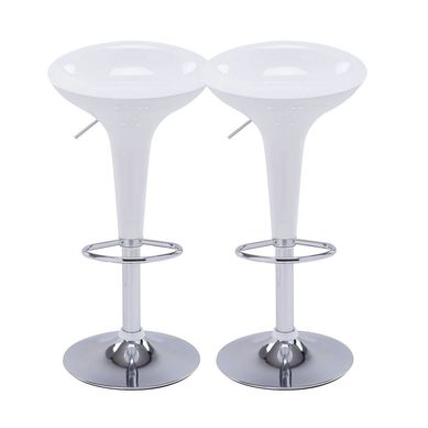 Kit Banqueta Bar Tulipa Branco com 2 peas