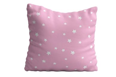 Almofada Veludo Infantil Estrelas 42x42 cm Rosa