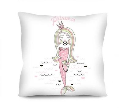 Almofada Veludo Infantil Sereia 42x42 cm Lils