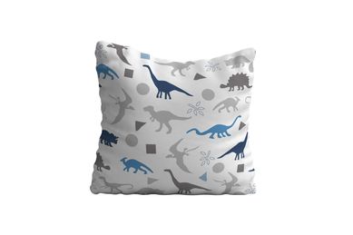 Almofada Veludo Dino 42x42 cm Cinza